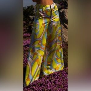 Zara Multicolor Abstract Pattern Pants